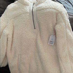 Sherpa pullover jacket